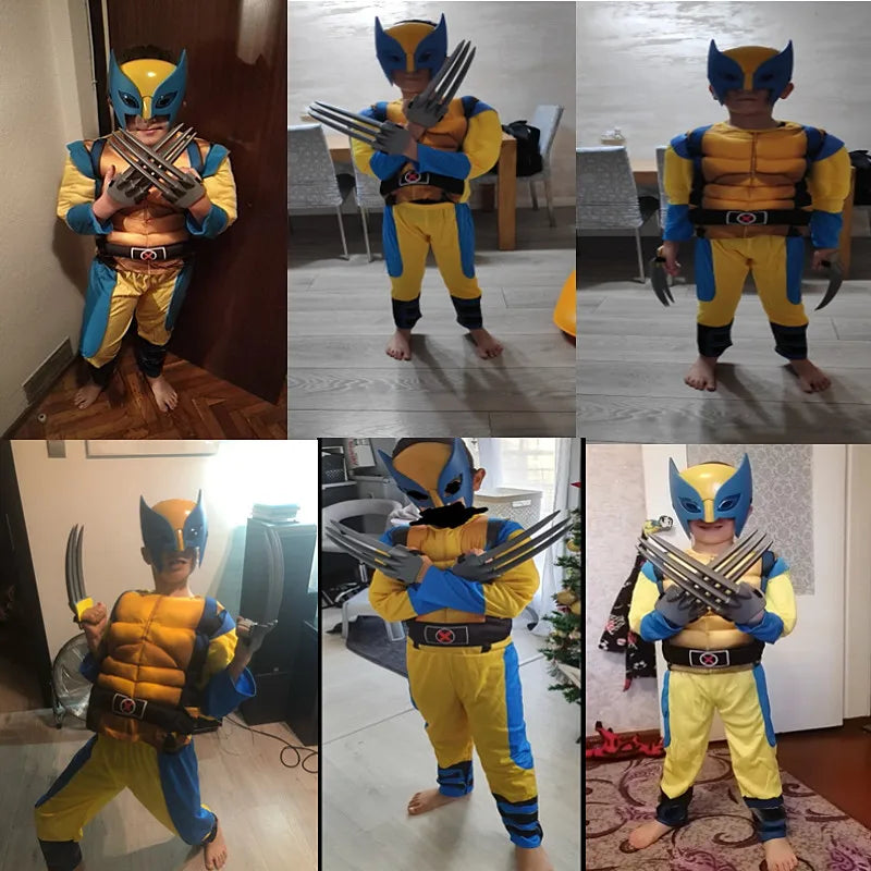 Wolverine Cosplay Costume Movie X-Men Luxury Mask Jumpsuit Halloween Christmas New Year Costume Superhero Fantasy