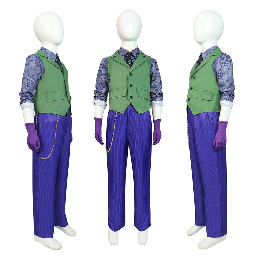 Joker Children'S Cosplay Costume Halloween Costume Children'S Clown Cosplay Costume