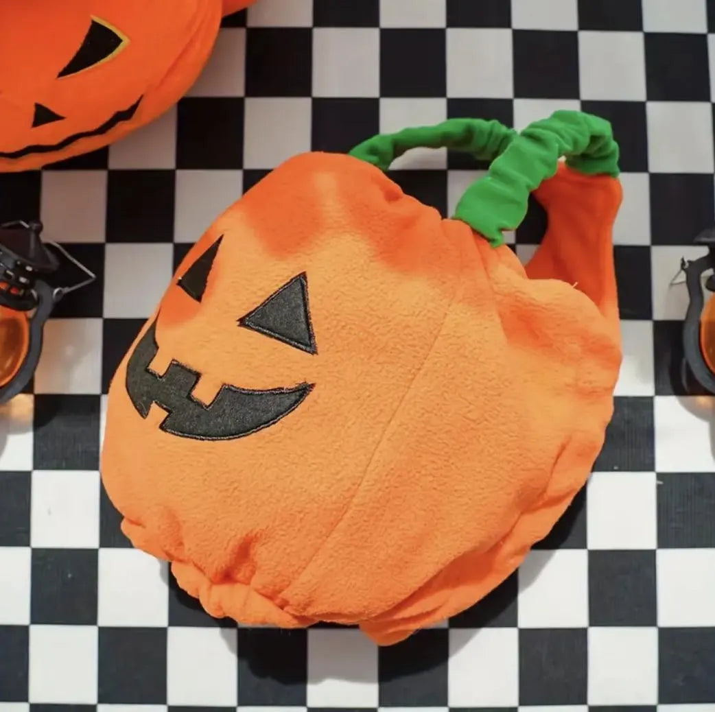 Pumpkin Pet Costume: Cozy Halloween Outfit, Small Dog & Cat Harness